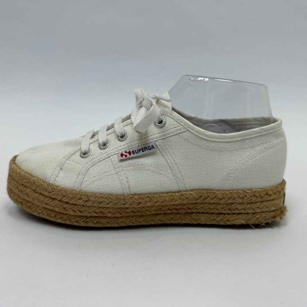 Superga Cotropew Espadrille Platform Sneakers Whi… - image 8